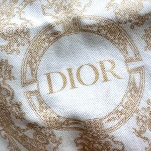 Dior canvas make up bag with gold